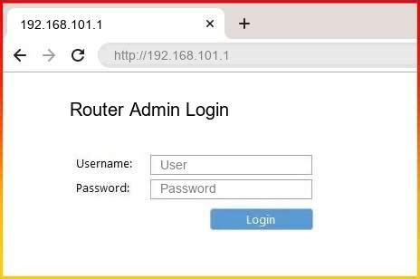 http://192.168.1.101|196.168.101.1 admin.